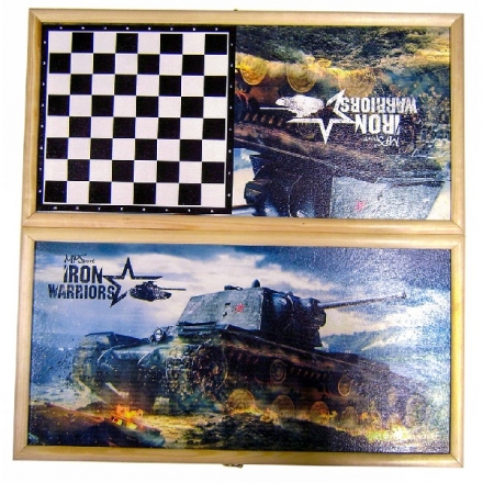 Нарды средние Iron Warriors series Танк-3, 500х250мм, фото 1