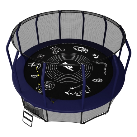 Батут Unix line Supreme Game 12 ft (blue) с защитной сеткой, фото 1