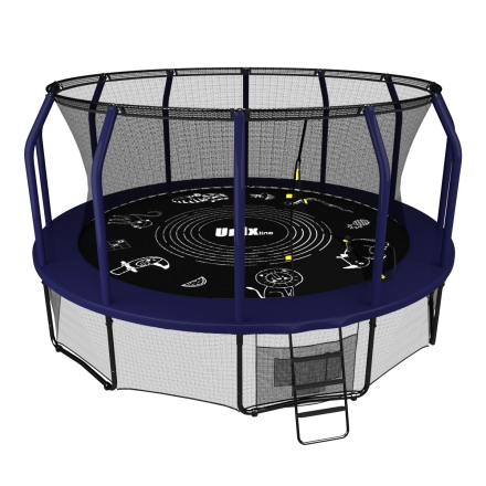 Батут Unix line Supreme Game 12 ft (blue) с защитной сеткой, фото 2