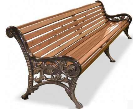 Скамейка чугунная НовоГрад 3,0 м (3 опоры), фото 1