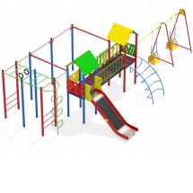 Детский игровой комплекс Солярис 03 с двумя качелями Детский игровой комплекс Солярис 03 с двумя качелями