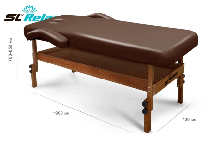 Массажный стол Relax Comfort-М коричневая кожа, фото 2