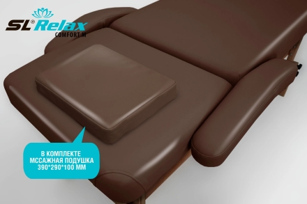 Массажный стол Relax Comfort-М коричневая кожа, фото 7