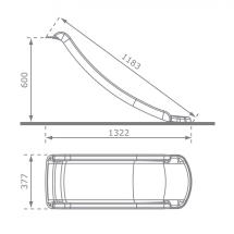 Горка типа TOBA, HDPE высота 600 мм