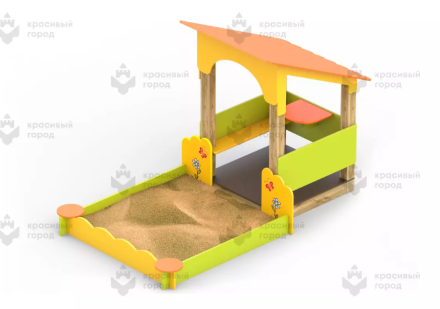 Песочница с домиком, фото 1