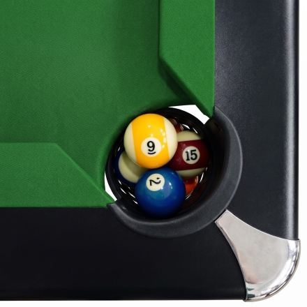 Бильярдный стол для пула Dynamic Billard "Triumph Plus" 8 футов (черный) в комплекте, аксессуары и сукно, фото 5