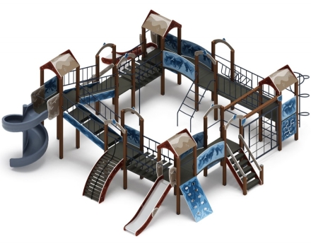 Детская игровая площадка Остров детства (Алтай) (винтовой скат) Н 1200, горка Н 2000 ДИК 2.01.8.02-04, фото 3