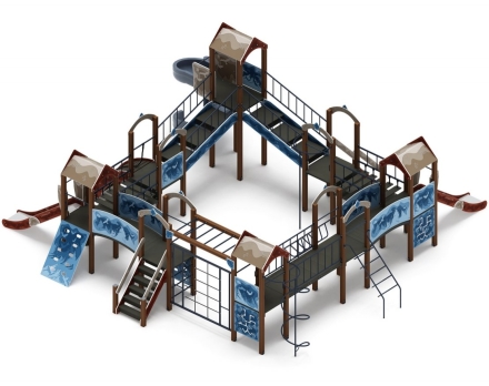 Детская игровая площадка Остров детства (Алтай) (винтовой скат) Н 1200, горка Н 2000 ДИК 2.01.8.02-04, фото 2