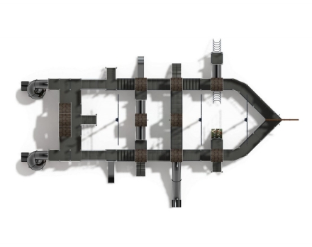 Детская игровая площадка Баркентина Летучий Голландец (нержавейка скат) ДИК 2.03.3.06-21 H=1200 Н=1500 H=2000, фото 5