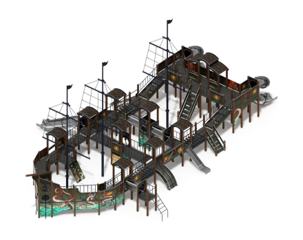Детская игровая площадка Баркентина Летучий Голландец (нержавейка скат) ДИК 2.03.3.06-21 H=1200 Н=1500 H=2000, фото 1