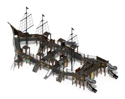 Детская игровая площадка Баркентина Летучий Голландец (нержавейка скат) ДИК 2.03.3.06-21 H=1200 Н=1500 H=2000, фото 2 Детская игровая площадка Баркентина Летучий Голландец (нержавейка скат) ДИК 2.03.3.06-21 H=1200 Н=1500 H=2000, фото 2