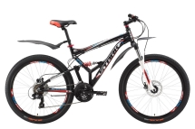 Велосипед Stark'17 Jumper 26.2 FS HD черно-красный 18"