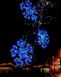 Световая фигура Светящаяся снежинка односторонняя 1,2 м