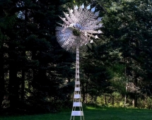 Скульптура из нержавеющей стали Квант Стандартный размер, трубчатое основание из нержавеющей стали