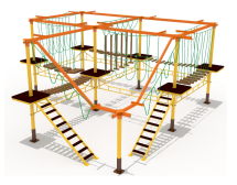 Веревочная высотная полоса препятствий