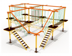 Веревочная высотная полоса препятствий, фото 1