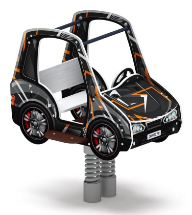 Машинка - Качалка на пружине двухместная машинка - ИО 23.03.01-05.И1, фото 4