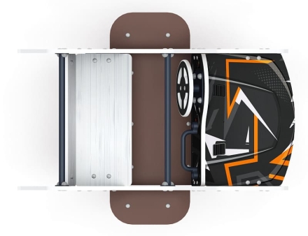 Машинка - Качалка на пружине двухместная машинка - ИО 23.03.01-05.И1, фото 5