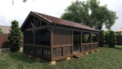 Прямоугольная беседка СОЛЕДАР, фото 1