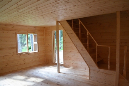 Деревянный навес для машин с хозблоком ЛОЦМАН Несущий каркас, фото 4