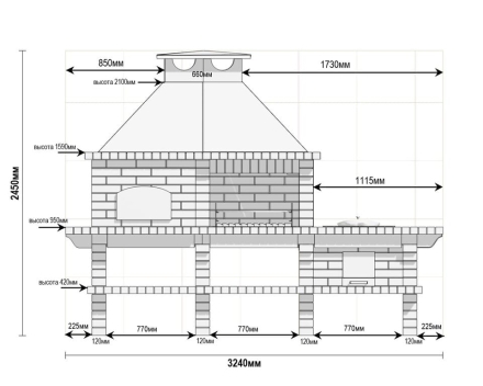 Печь Аристократ 750 Радиальный кирпич коричневый, фото 7