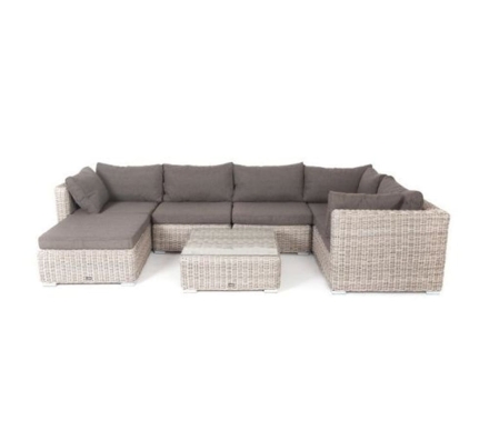 Зона 14 Лунго трансформирующаяся лаунж-зона из искусственного ротанга, цвет бежевый, фото 2