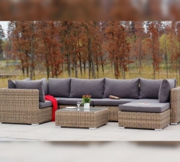 Зона 14 Лунго трансформирующаяся лаунж-зона из искусственного ротанга, цвет бежевый, фото 5