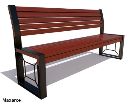 Скамейка уличная Бавария, Сосна 1,8 м, фото 3