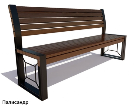 Скамейка уличная Бавария, Сосна 1,8 м, фото 4