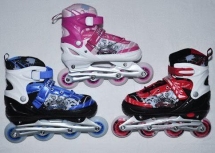 Коньки роликовые раздвижные, рама алюминий, колёса PU. арт 13085