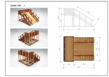 Зимняя деревянная горка Зима-4