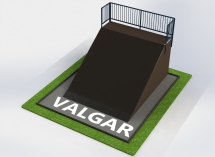 Флэтбенк, разгонная горка прямая с подиумом