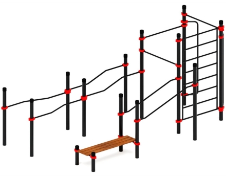 Спортивный комплекс ЛОВ 13, стойки 108 мм, фото 3