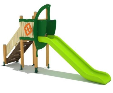 Игровой комплекс ДГС Горка Н-120 от 3 лет для детской площадки, фото 1