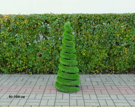 Топиари Ёлка-спиралька, h=100 см - газон Deluxe Simple, фото 3