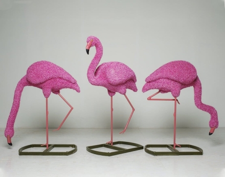 Топиари композиция фламинго Васоле, 3 шт - газон Eco, фото 2