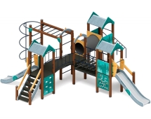 Детская игровая площадка Дворик детства (Тайга) горка Н 1200 ДИК 2.01.4.02-23