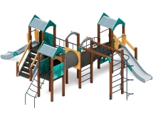 Детская игровая площадка Дворик детства (Тайга) горка Н 1200 ДИК 2.01.4.02-23