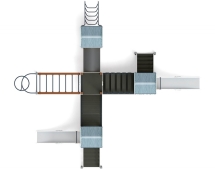Детская игровая площадка Дворик детства (Тайга) горка Н 1200 ДИК 2.01.4.02-23
