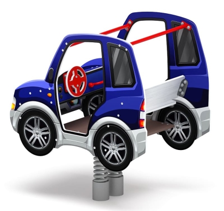 Машинка - Качалка на пружине двухместная машинка - ИО 23.03.01-01.И1, фото 4