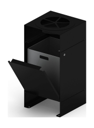 Урна парковая с пепельницей (черная) - МФ 50.02.05-01 (под анкера), фото 3