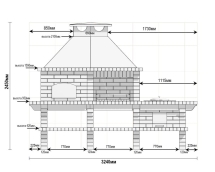 Печь Аристократ 750 Прямоугольный кирпич графитовый серый