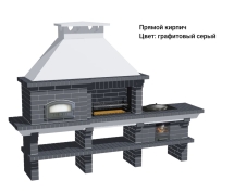 Печь Аристократ 750 Прямоугольный кирпич графитовый серый