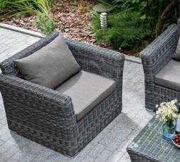 Зона 10 Капучино лаунж-зона из искусственного ротанга, цвет графит, фото 16