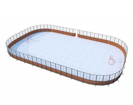 Хоккейная коробка из фанеры с ограждением по периметру, размер 40х20, фото 1