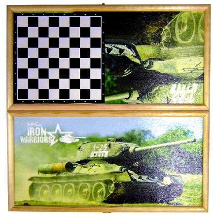 Нарды средние Iron Warriors series Танк-5, 500х250мм, фото 1