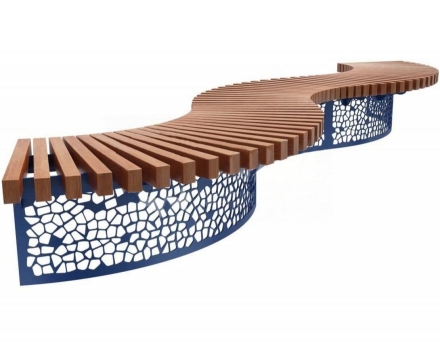 Скамейка стальная TORUDA 060 без спинки, фото 1