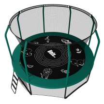 Батут Unix line Supreme Game 12 ft (green) с защитной сеткой