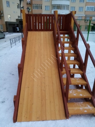 Зимняя деревянная горка TORUDA Север-3 (скат 3 м), фото 3