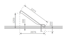 Скат KBT Steg-on L2,3 H1,0-1,25 из нержавеющей стали для игровых площадок Скат KBT Steg-on L2,3 H1,0-1,25 из нержавеющей стали для игровых площадок